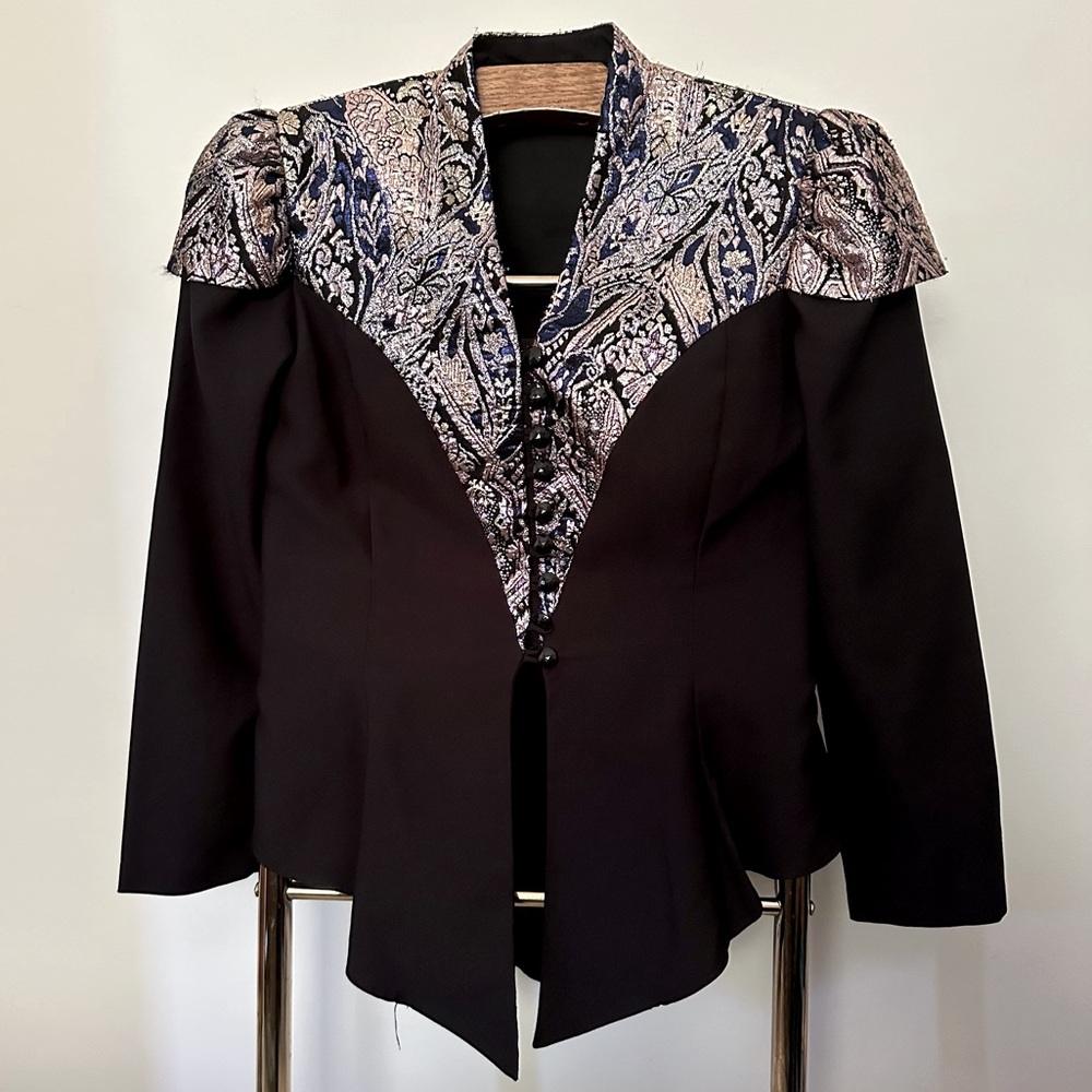 Vintage 80s glam peplum jacket